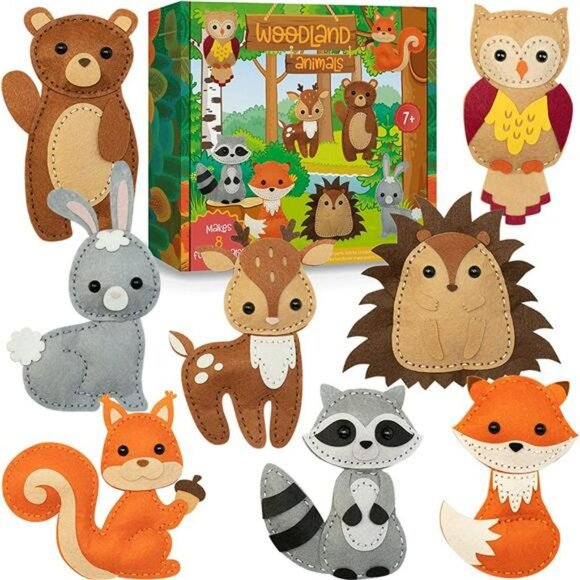 Sewing Kit for Kids, Animal Craft Set for Boys and Girls Age 7-12, 165 Piece Set - Picture 2 of 7